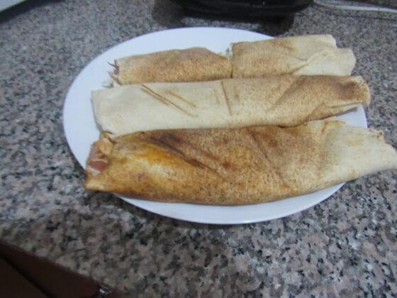 3 Nigerian chicken shawarmas